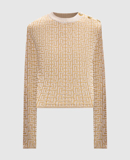 Balmain: Бежевый свитер  PB