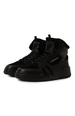 Giuseppe Zanotti Design: Чёрные кеды  Talon Winter