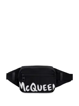 Alexander McQueen: Чёрная поясная сумка 