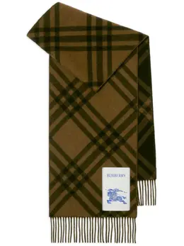 Burberry: Коричневый шарф 