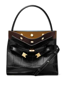 Tory Burch: Чёрная сумка-шоппер  Lee Radziwill
