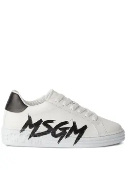 MSGM: Белые кроссовки 