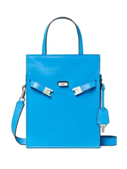 Tory Burch: Голубая сумка-шоппер  Lee Radziwill