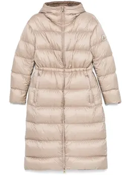 Moncler: Светлое пальто 
