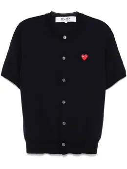 Comme Des Garçons Play: Синий кардиган  Heart