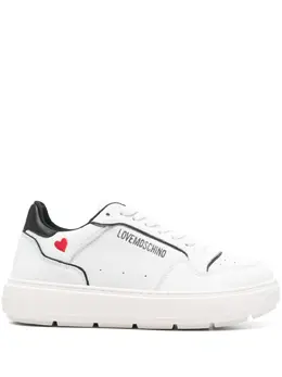 Love Moschino: Белые кроссовки 
