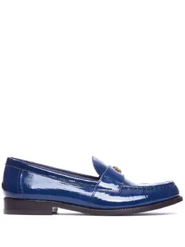 Tory Burch: Голубые лоферы 