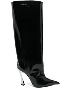 Mugler: Чёрные ботинки 