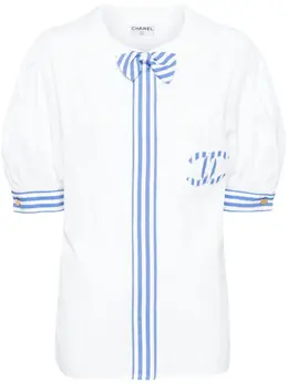 CHANEL Pre-Owned: Рубашка в полоску 