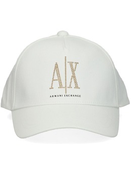Armani Exchange: Белая кепка 