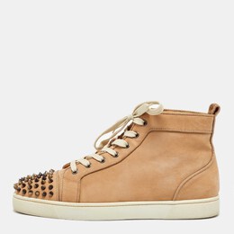 Christian Louboutin: Бежевые кроссовки 