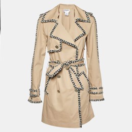 Chanel: Бежевый плащ 