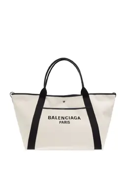 Balenciaga: Сумка-шоппер с принтом 
