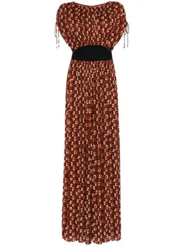 DVF Diane von Furstenberg: Коричневый комбинезон 