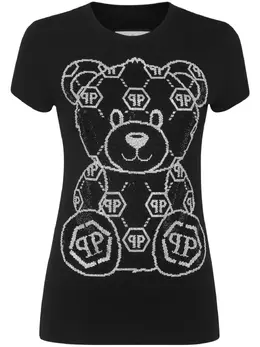 Philipp Plein: Чёрная футболка  Teddy Bear