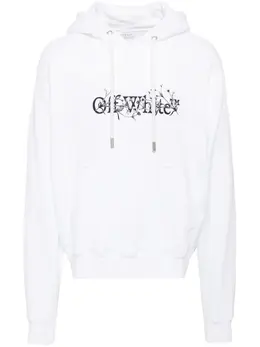 Off-White: Толстовка  Bookish с цветочным принтом