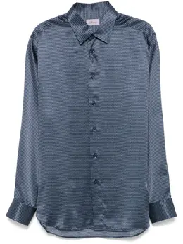 Brioni: Синяя рубашка 