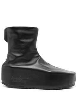 Y-3: Чёрные ботинки 