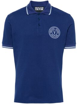 Versace Jeans Couture: Синее поло 