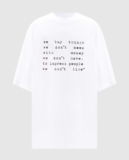 Vetements: Белая футболка 