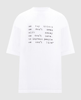 Vetements: Белая футболка 