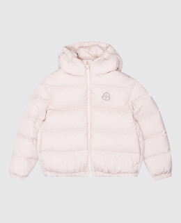 Moncler ENFANT: Розовый пуховик 