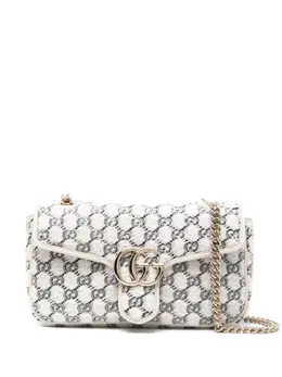 Gucci: Белая сумка  GG Marmont