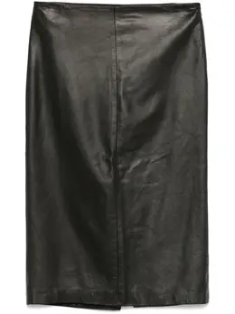Gucci Pre-Owned: Кожаная юбка 