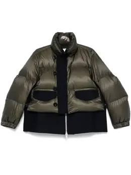 sacai: Куртка цвета хаки 
