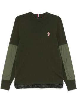 Moncler Grenoble: Свитер цвета хаки 