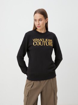 Versace Jeans Couture: Чёрная толстовка 