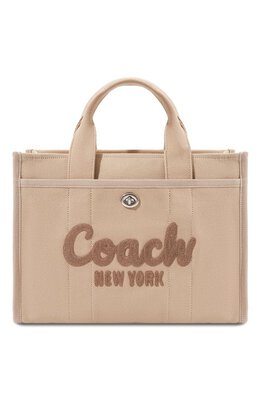 Coach: Бежевая сумка 