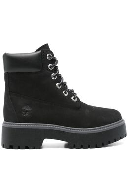 Timberland: Чёрные ботинки 