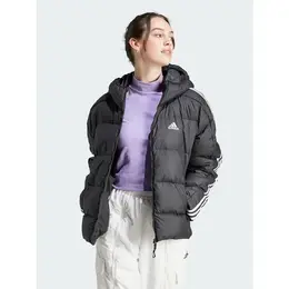 adidas: Пуховик  Essentials в полоску