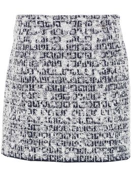 Givenchy: Твидовая юбка  4G