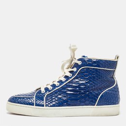 Christian Louboutin: Голубые кроссовки 