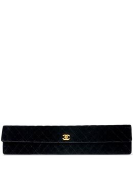 CHANEL Pre-Owned: Чёрный клатч 