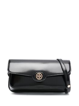 Tory Burch: Чёрная сумка через плечо  Robinson