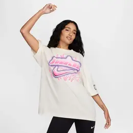 NIKE: Белая футболка  Dance