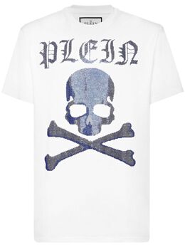 Philipp Plein: Белая футболка  Skull
