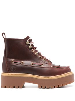 Timberland: Красные ботинки 