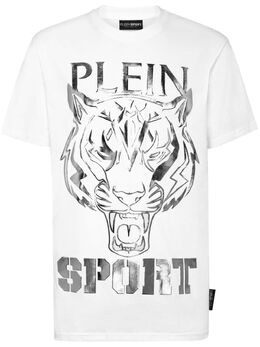 Plein Sport: Футболка с тигровым принтом 
