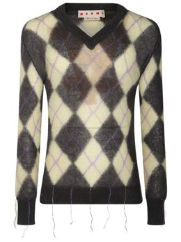 Marni: Свитер с v-образным вырезом 