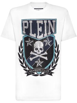 Philipp Plein: Белая футболка  Skull