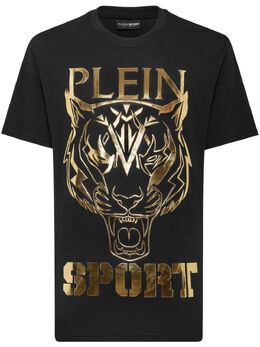 Plein Sport: Футболка с тигровым принтом 