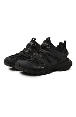 Balenciaga: Чёрные кроссовки  Track