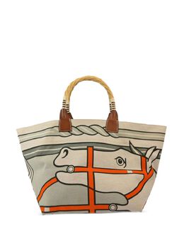 Hermès Pre-Owned: Бежевая сумка-шоппер 