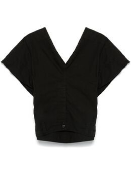 Balenciaga: Чёрный топ 