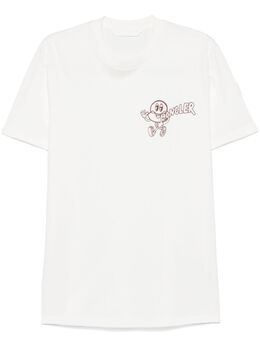 Moncler: Футболка с принтом 