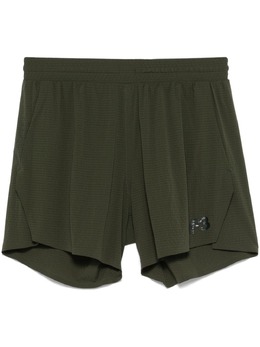 Y-3: Зелёные шорты 